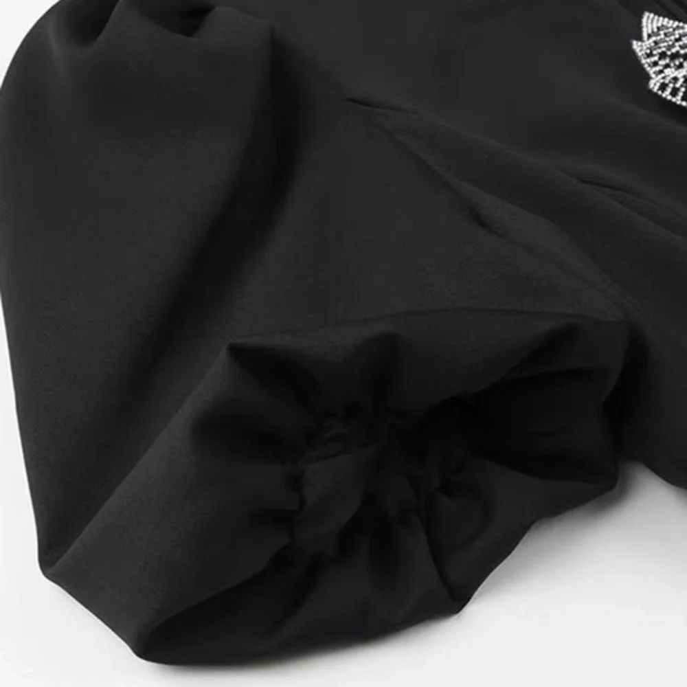 BLACK BOW DETAIL MINI DRESS - Picture 8 of 11